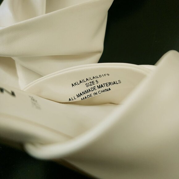 Anne Klein Laila Twisted Vegan Leather Kitten Heel Slide w/Iflex Comfort 5M NWOB - Picture 9 of 10